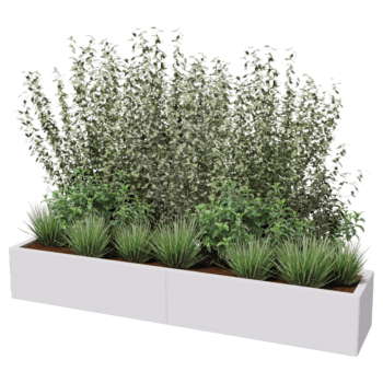 Steel planter XXL - Rectangle - 200 x 40 x 30 cm - Other RAL colour - Without bottom plate