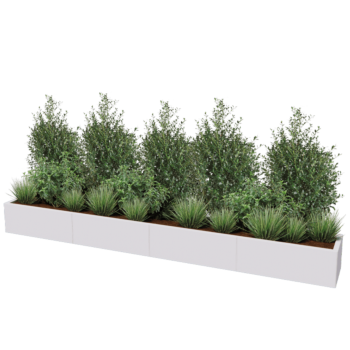 Steel planter XXL - Rectangle - 320 x 40 x 30 cm - Other RAL colour - Without bottom plate