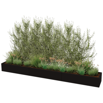 Steel planter XXL - Rectangle - 360 x 50 x 40 cm - Other RAL colour - Without bottom plate