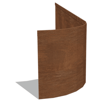 Corten steel border edge FLEX flattened 35 cm (length 150 cm)