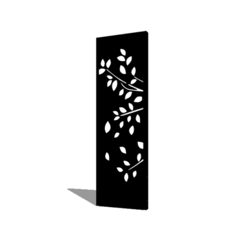 Powder coated steel panel tree part 1 60 x 6 x 190 cm