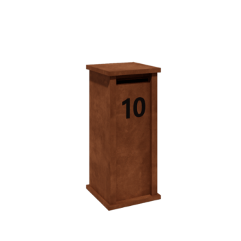 Corten steel letterbox Arizona Type S