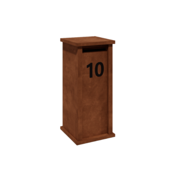Corten steel letterbox Arizona Type S