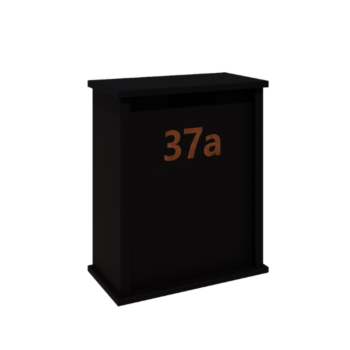 Steel letterbox - Arizona L - 80 x 40 x 100 cm - RAL9005 matt (black)