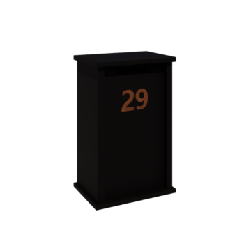 Steel letterbox - Arizona M - 60 x 40 x 100 cm - RAL9005 matt (black)