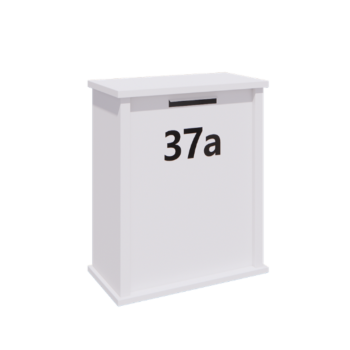 Steel letterbox - Arizona L - 80 x 40 x 100 cm - RAL9005 matt (white)