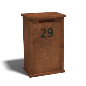 Corten steel letterbox Arizona Type M