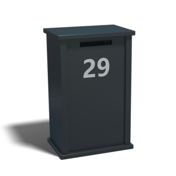 Powder coated steel letterbox Arizona Type M