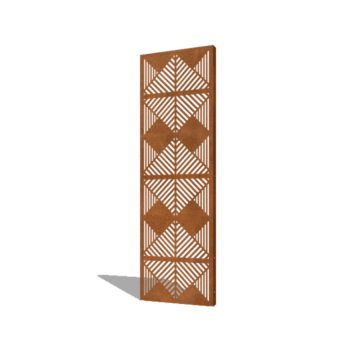 Corten steel panel lines composition 3 60 x 6 x 190 cm
