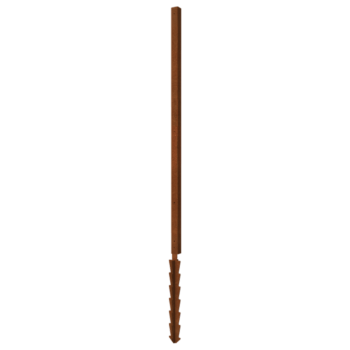 corten steel garden panel post corner with support pin 190 x 6 x 6 cm