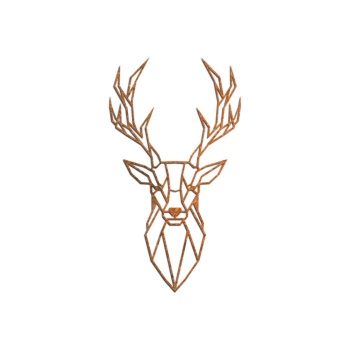 Corten steel wall decor Stag 1.0