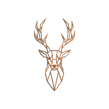 Corten steel wall art - Deer 1.0 Small - 60 x 33,5 cm