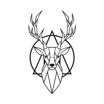 Metal wall decor Stag 2.0