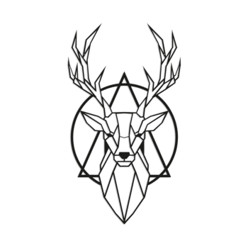 Metal wall art - Deer 2.0 Large - 100 x 55,8 cm