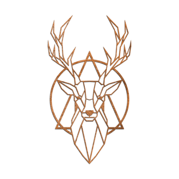 Corten steel wall decor Stag 2.0