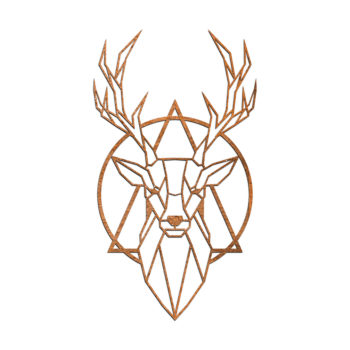 Corten steel wall art - Deer 2.0 Small - 60 x 33,5 cm