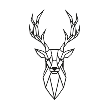 Metal wall art - Deer 1.0 Small - 60 x 33,5 cm