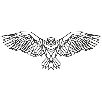 Metal wall art - Eagle Small - 23,5 x 60 cm