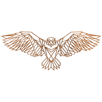Corten steel wall art - Eagle Small - 23,5 x 60 cm