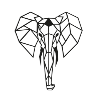 Metal wall art - Elephant 2.0 Large - 92,8 x 80 cm