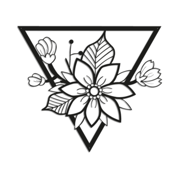 Metal wall art - Flower 1.0 Small - 50 x 57 cm