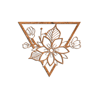 Corten steel wall decor Flower 1.0