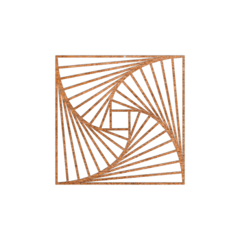 Corten steel wall decor Geometric shapes 3.0