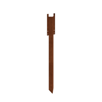 Corten steel lawn edging spike - Height lawn border edging XL 45 cm