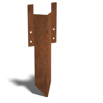 Corten steel support pin short 12 - 15 cm