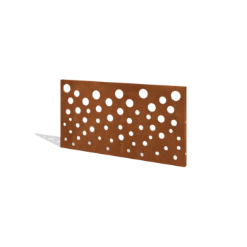 Corten steel garden fence H panel B 120 x 63,3 cm