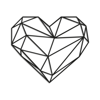 Metal wall art - Heart Large - 80,1 x 93,4 cm