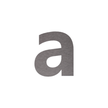 Stainless steel house number A - 26,1 x 30 cm - Brushed