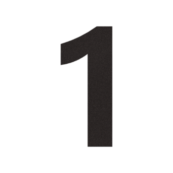 Black Stainless steel house number 1 - 15 cm