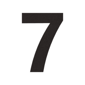 Black Stainless steel house number 7 - 15 cm