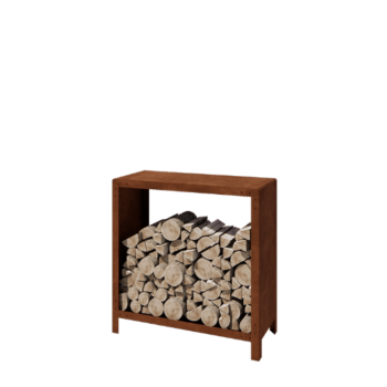 Corten steel log storage Indiana 100 x 100 x 40 cm