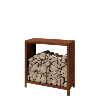Corten steel log storage - Indiana - 100 x 40 x 100 cm