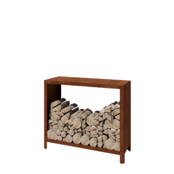 Corten steel log storage - Indiana - 120 x 40 x 100 cm