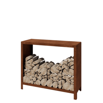 Corten steel log storage - Indiana - 120 x 40 x 100 cm