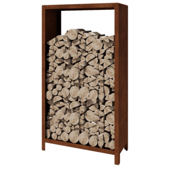 Corten steel log storage - Indiana - 100 x 40 x 180 cm