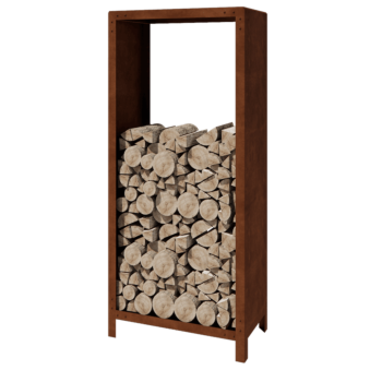 Corten steel log storage - Indiana - 80 x 40 x 180 cm