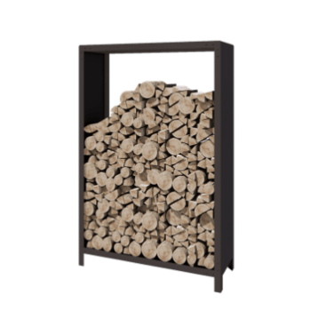 Steel log storage - Indiana - 120 x 40 x 180 cm - RAL7016 matt (anthracite grey)