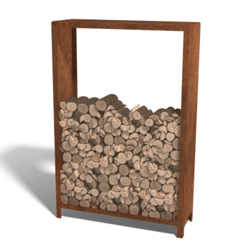Corten steel log storage Indiana 180 x 120 x 40 cm