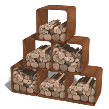 Corten steel log storage Colorado - 6 pieces