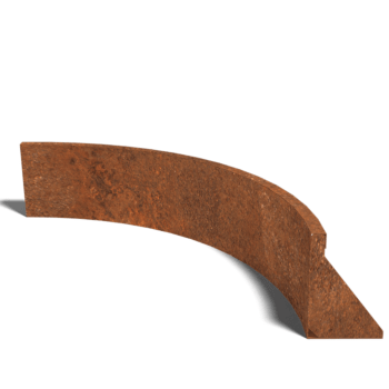 Corten steel retaining wall inside curve 100 x 100 cm (height 30 cm)