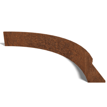 Corten steel retaining wall inside curve 150 x 150 cm (height 30 cm)