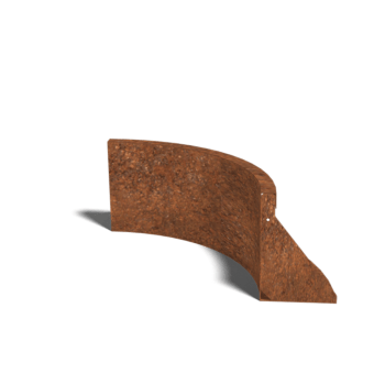Corten steel retaining wall inside curve 50 x 50 cm (height 30 cm)