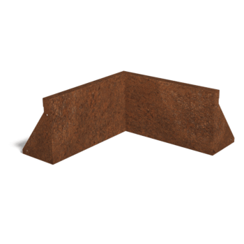 Corten steel retaining wall inside corner 50 x 50 cm (height 30 cm)