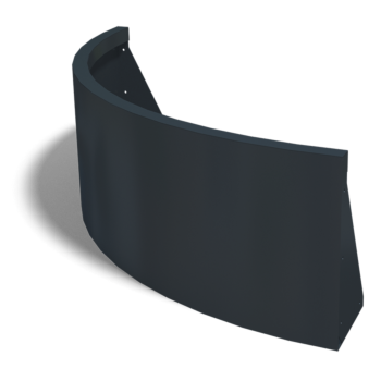 Steel retaining wall - Outer curve - 100 x 100 x 40 cm - Other RAL colour