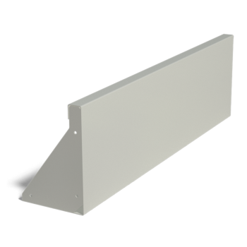 Steel retaining wall - Straight - 100 x 30 cm - RAL9005 matt (white)