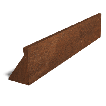 Corten steel retaining wall straight 150 cm (height 30 cm)